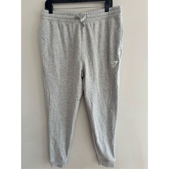 Gymshark Crest Slim Jogger Pants Mens Large Light Grey New Sweatpants - Picture 4 of 11